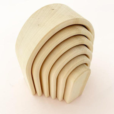 Raduga Grez Wooden Stacker, Natural Oval Rainbow